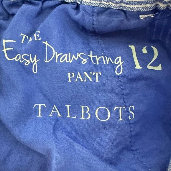 Talbots The Easy Drawstring Pant size 12 Linen Blend - Picture 3 of 6